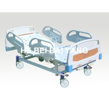 Movable Double-Function Manual Hospital Bed with ABS Bed Head